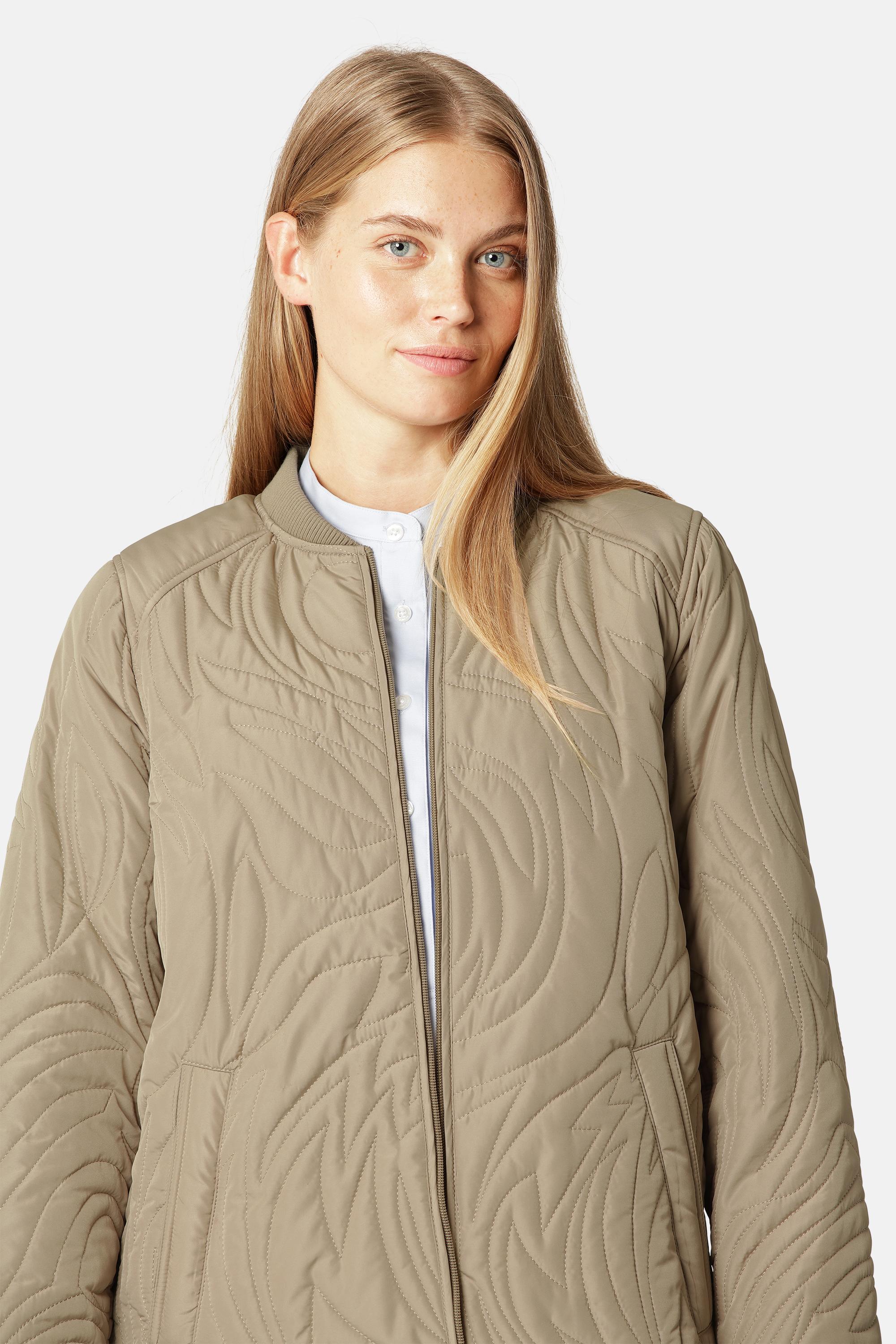 Kurze Steppjacke - Greige